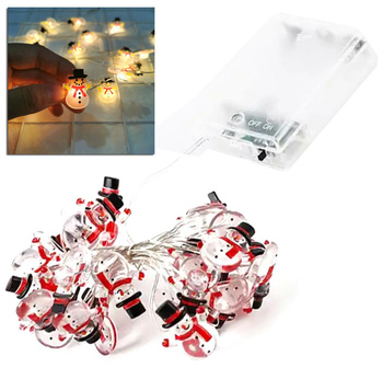 LAMPKI Choinkowe 20 bałwanków LED 200cm białe DA69A