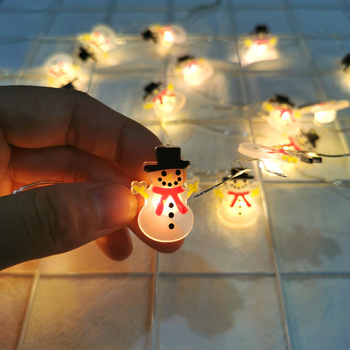 LAMPKI Choinkowe 20 bałwanków LED 200cm białe DA69A