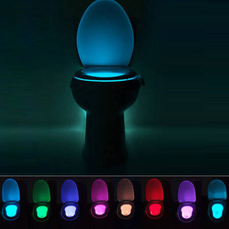 Łazienkowa LAMPKA LED z Czujnikiem Ruchu Światła do WC biała  ZD68