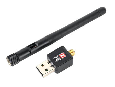 Mini Karta Sieciowa WIFI USB A 150 Mbps czarna AK225C