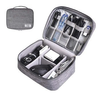 ORGANIZER na KABLE KARTY PAMIĘCI ETUI szary TR12A 