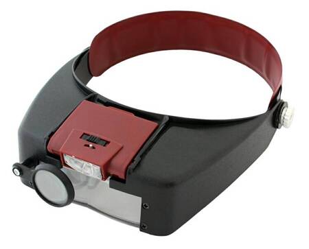 Okulary Powiększające LUPA Nagłowna Powiększenie do 10x z Podświetleniem LED czarne AG578 