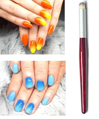 PĘDZELEK do OMBRE Zdobienie Paznokci Manicure Pedicure AG791 