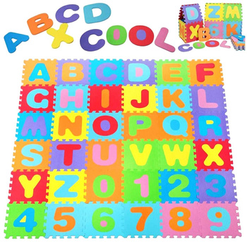 PIANKOWE PUZZLE dla Dzieci Mata Edukacyjna 72 Elementy 16x16cm ZA301A 