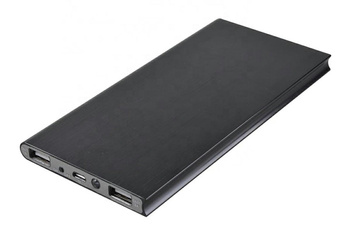 POWERBANK 20000mAh 5V zapasowa bateria SLIM + latarka LED czarny US13A