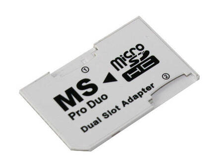 PSP22 ADAPTER DUAL MICRO SD / MS PRO DUO BIAŁY