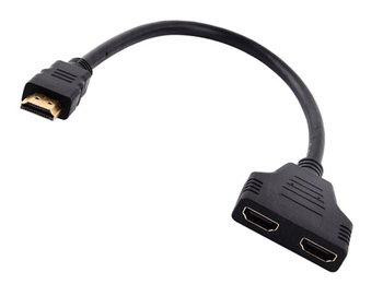 Rozdzielacz Sygnału HDMI na 2 Porty FULL HD 30cm czarny AK316