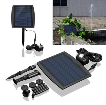 Solarna POMPA Fontannowa do Oczka Wodnego 200L/h 2,8W czarna ZD70B 