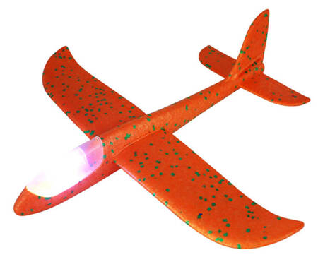 Styropianowy SZYBOWIEC LED RGB Samolot Rzutka 46x49 mix kolorów AG667A