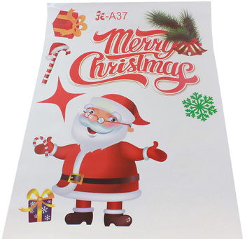 Świąteczne NAKLEJKI Okienne 2 plansze z naklejkami Boże Narodzenie 50x35cm DA42 