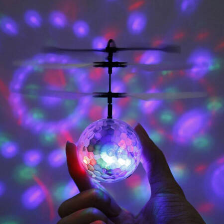 UFO Latająca Kula LED Sterowana Ręką Świecąca Zabawka AG362D 