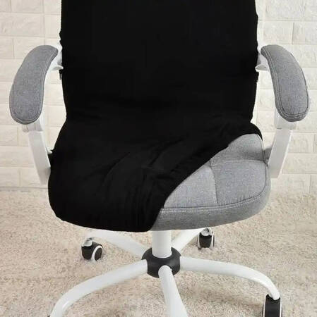 Uniwersalny POKROWIEC Ochronny na Fotel Biurowy Krzesło czarny DA100