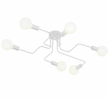 ŻYRANDOL Lampa Wisząca 6 Punktów Świetlnych E27 60W biały ZD74K