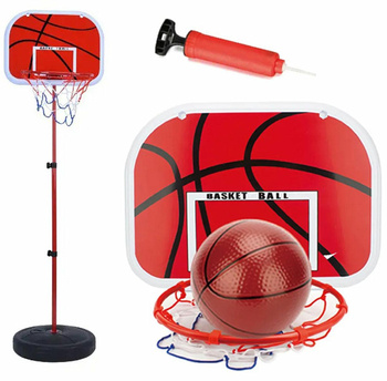 Zestaw do mini Koszykówki Kosz z Tablicą, Stojak z Podstawą, Piłka, Pompka 150cm AG794A