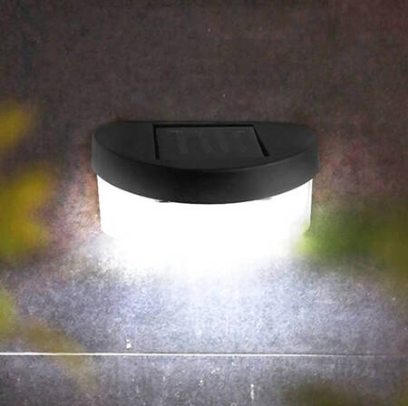 Zewnętrzna LAMPA SOLARNA LED Kinkiet Ogrodowy czarna ZD31 