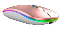 BEZPRZEWODOWA MYSZ OPTYCZNA myszka z podświetleniem LED RGB AK211C