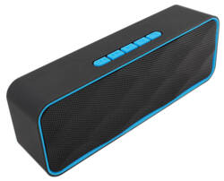 BEZPRZEWODOWY GŁOŚNIK Bluetooth FM 3W czarny z niebieskim ZS50A 