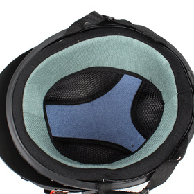 KASK MOTOCYKLOWY + Gogle + Daszek Retro czarny z kremowym L AG221C