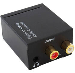 KONWERTER Audio SPDIF Toslink miniJack + kabel Optyczny 100cm AK319A 