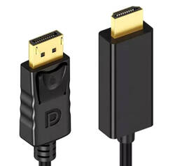 Kabel DP-HDMI z Displayport do Full HD 180cm czarny HD39 