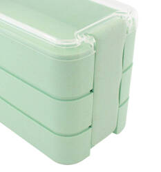 LUNCH BOX Pojemnik Obiadowy na Żywność Posiłek 900ml zielony AG479H