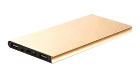 POWERBANK 20000mAh 3,7V SLIM + latarka LED złoty US13C