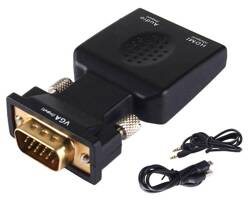 PRZEJŚCIÓWKA Audio-Video Konwerter VGA D-SUB do HDMI czarny HD38 
