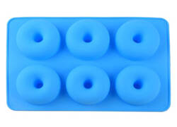 Silikonowa FORMA do Wypieku PĄCZKÓW Donutów niebieska AG433D