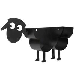 Stalowy STOJAK na Papier Toaletowy na 7 rolek Owca czarny DA72
