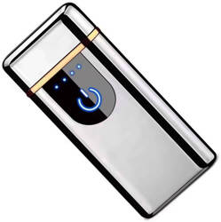 ZAPALNICZKA ŻAROWA z wbudowanym akumulatorem USB srebrna AG773B